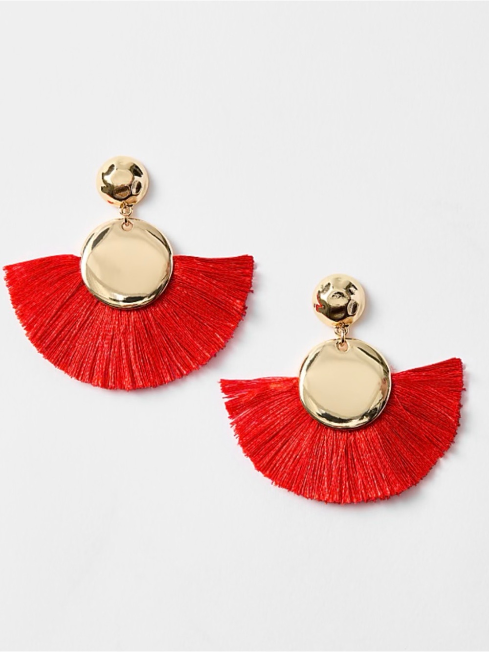LOFT fringe fan drop Earring